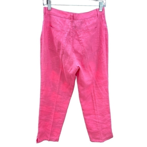 Ralph Lauren Jeans Pink Linen Pants Trousers Womens US 4 Excellent Balletcore - Picture 2 of 8
